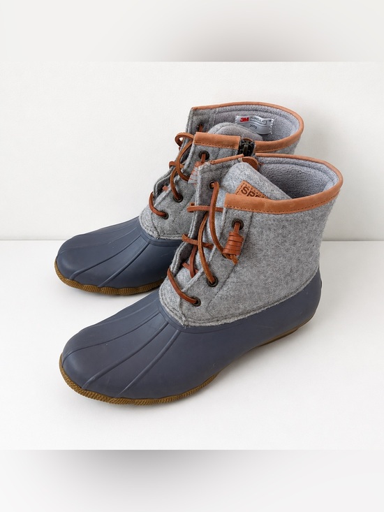 Sperry Shoes - Sperry Saltwater Duck Boots Gray Wool 200g Thinsulate Insulated Women’s 8.5